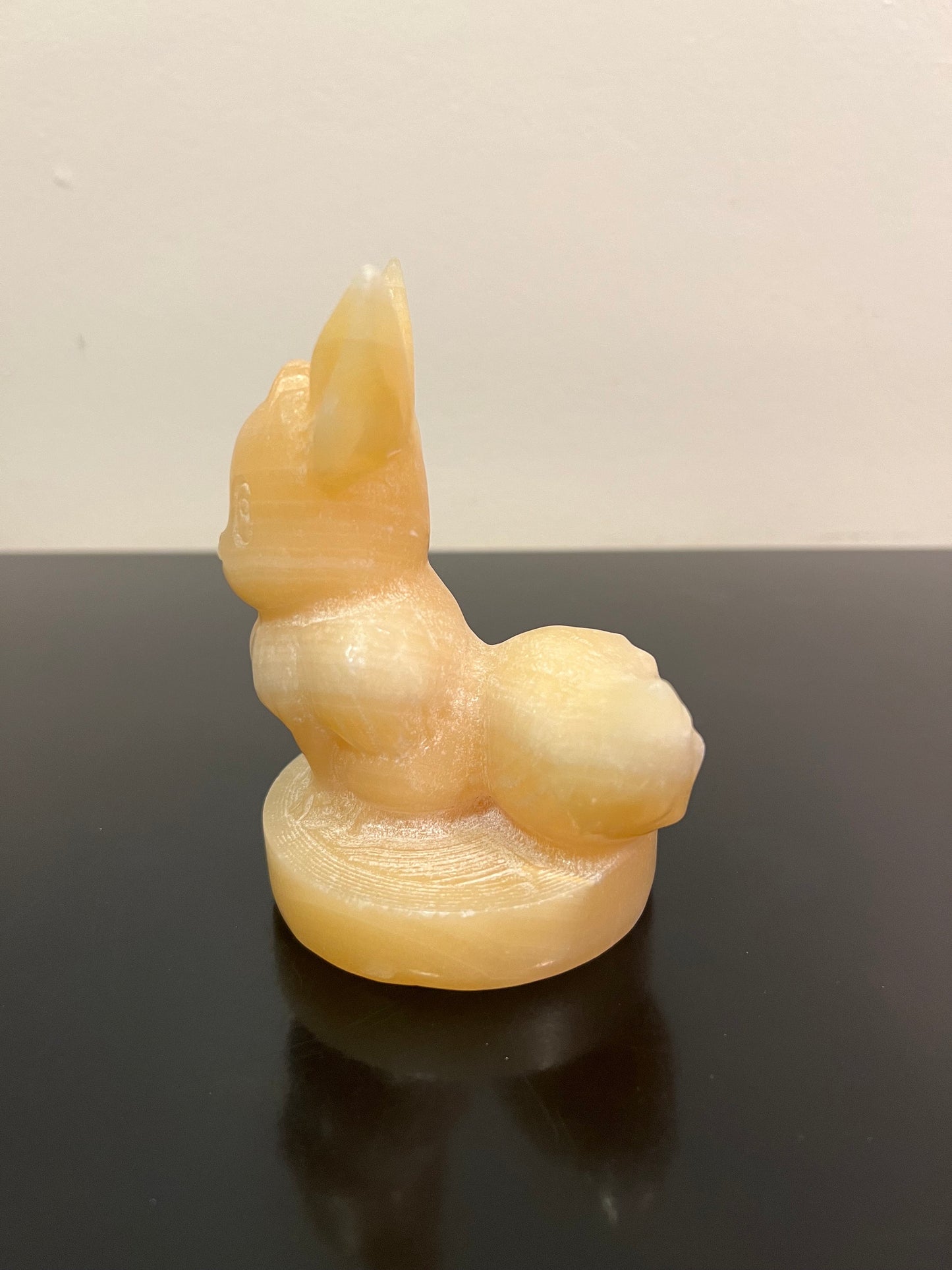 Yellow Calcite Eevee Polished Crystal Carving