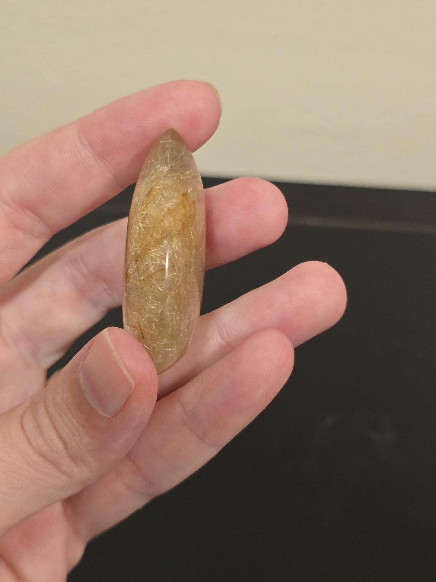 Golden Rutile Quartz Tear Drop | Rutilated Clear Quartz