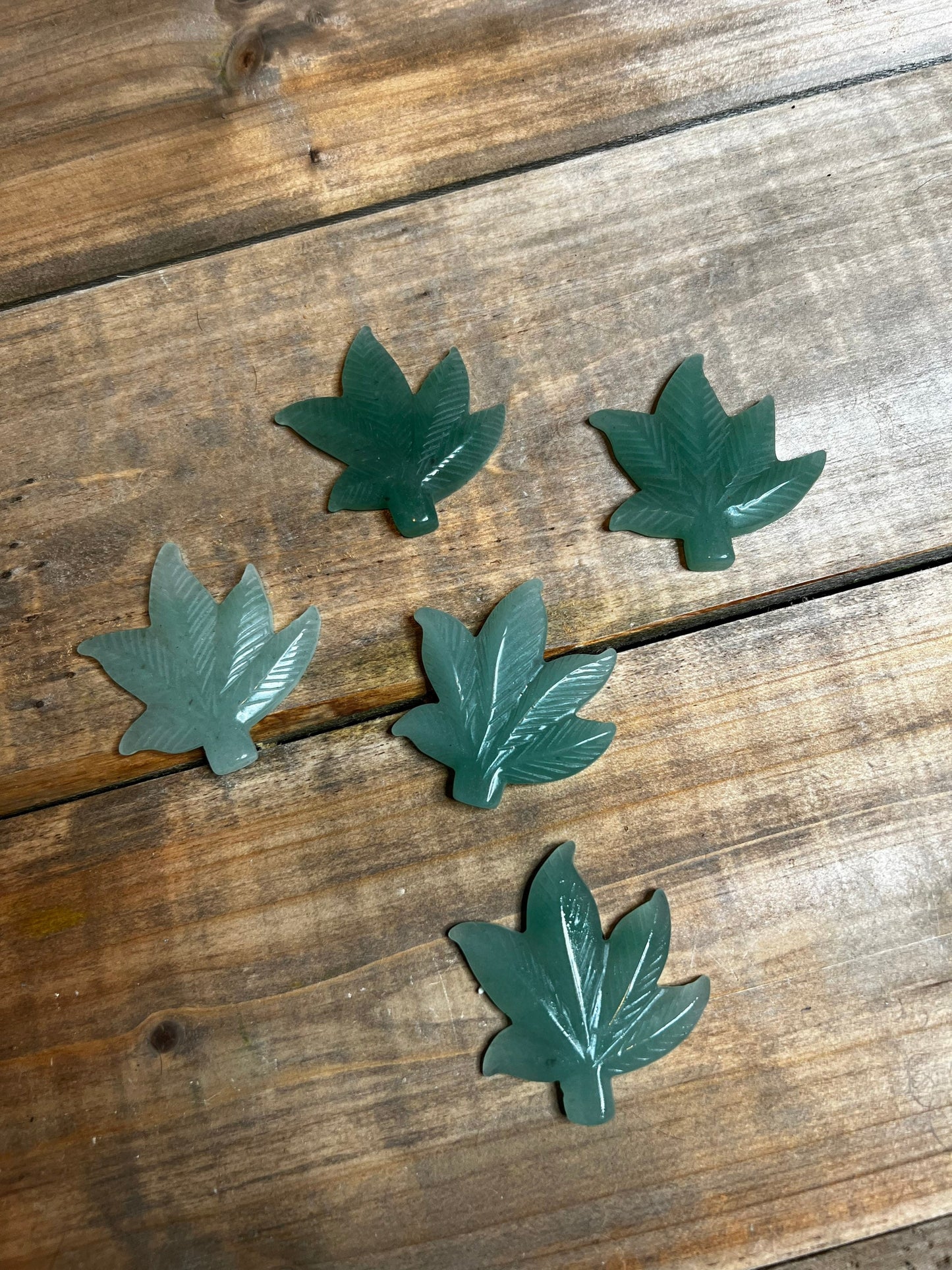Green Aventurine Leaf Carving | Crystal Leaf Carving | Green Aventurine Crystal