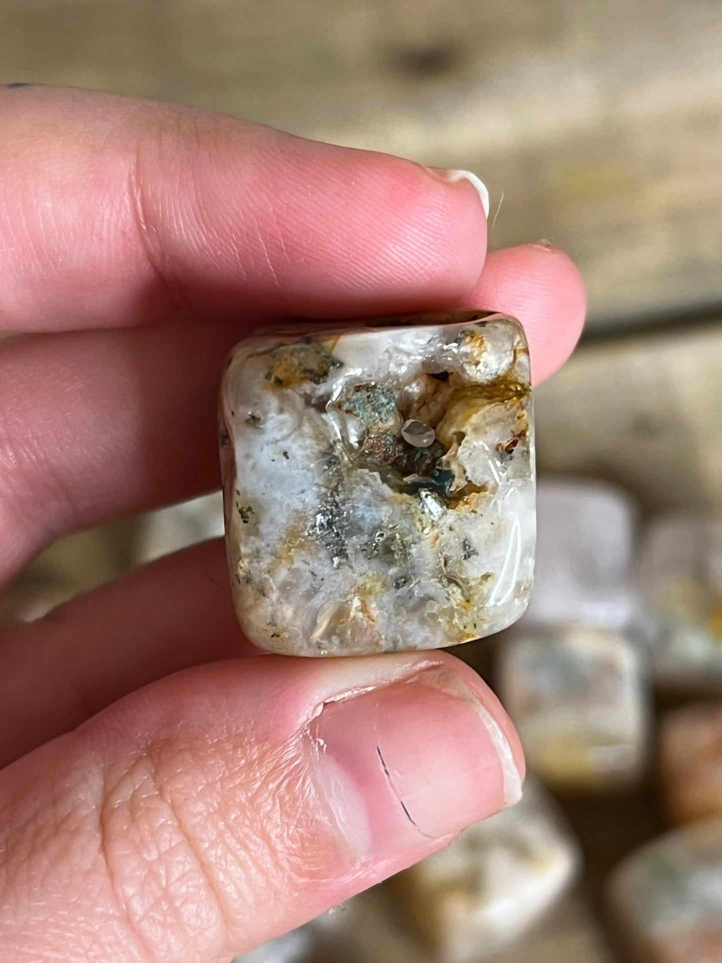 Flower Agate Cubes | Sakura Agate