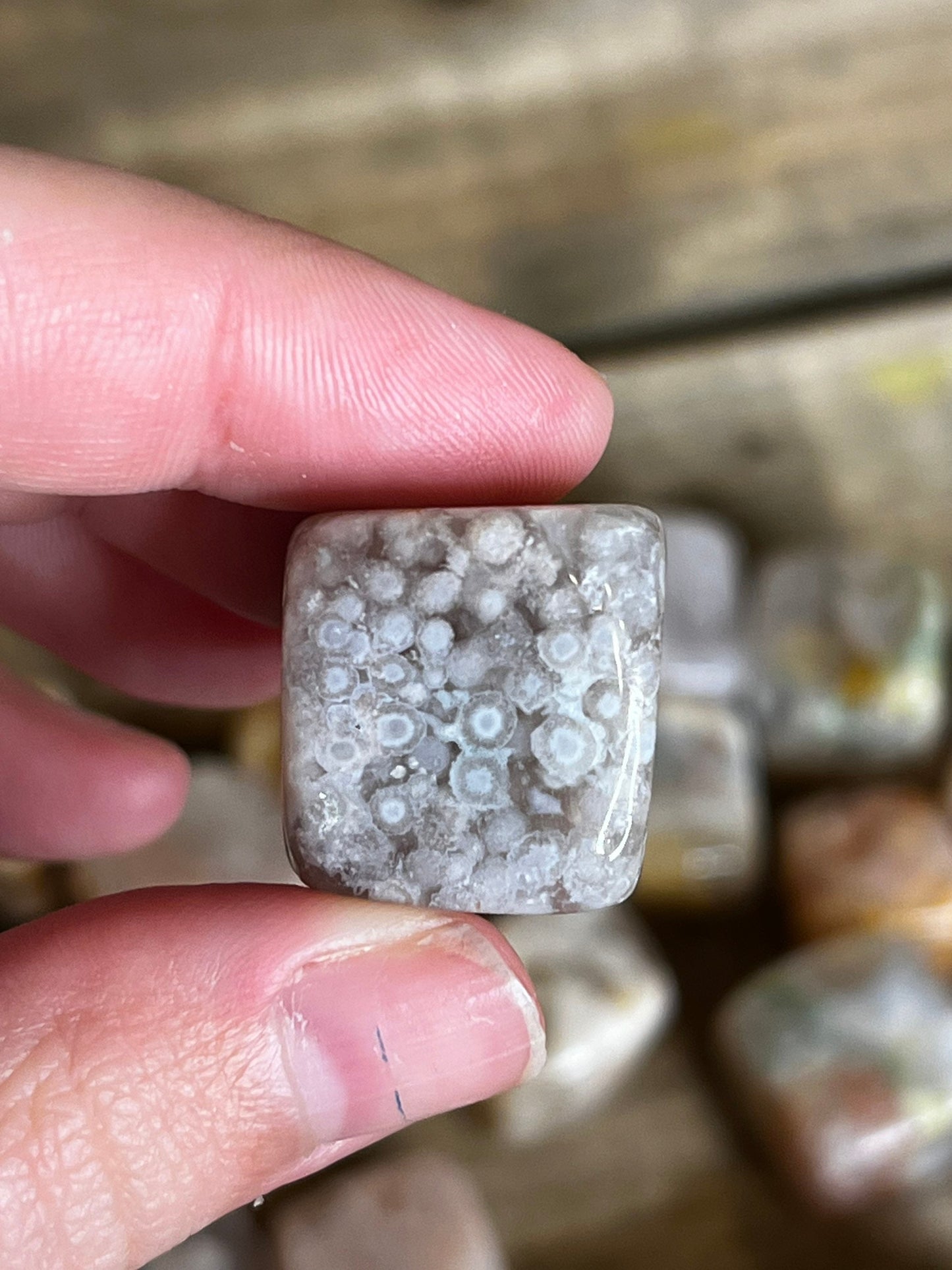 Flower Agate Cubes | Sakura Agate