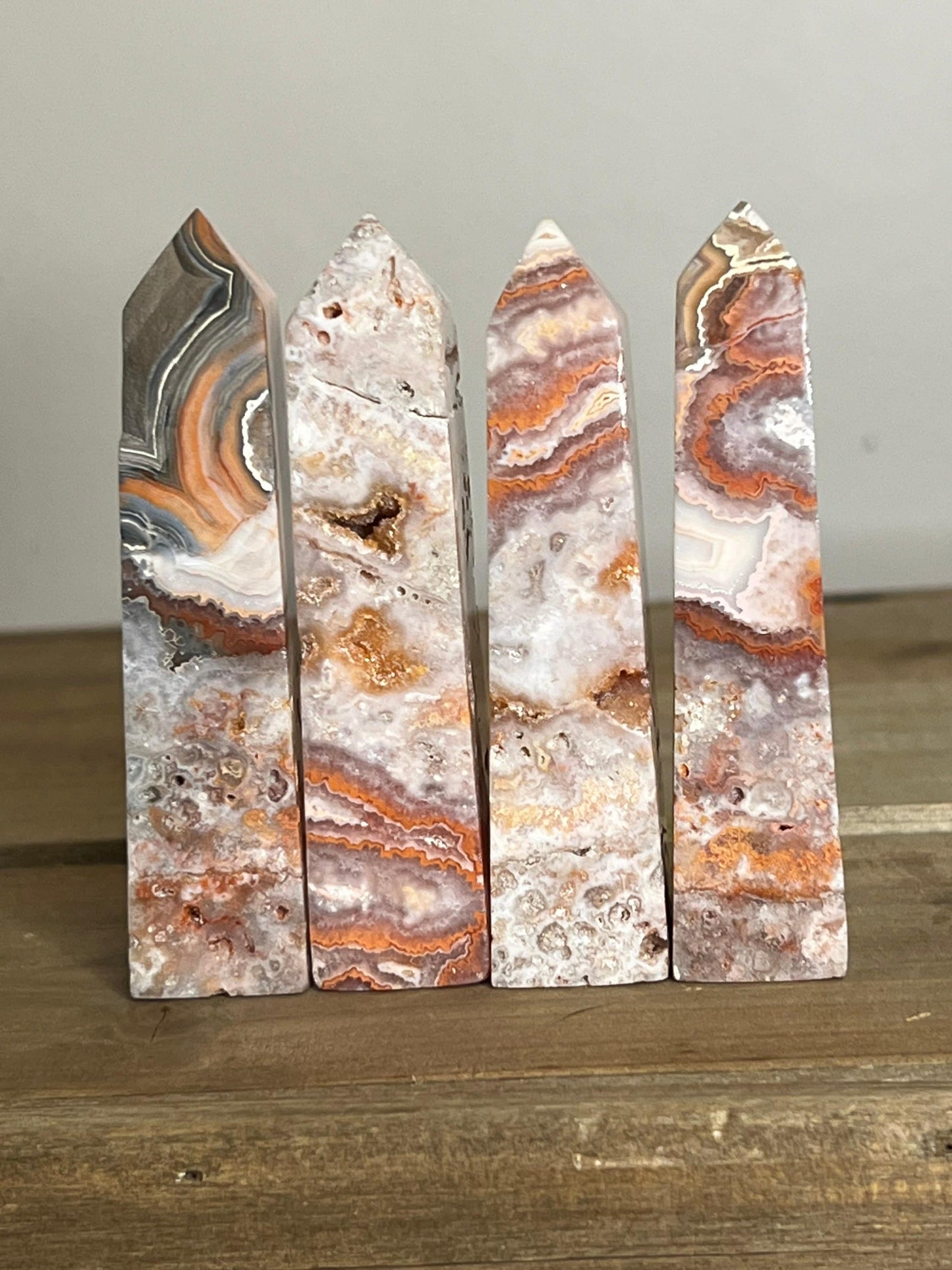 Pink Crazy Lace Agate Tower | Crystal Tower