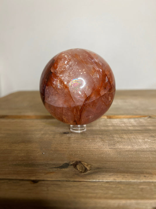 Fire Quartz Sphere | Red Hematoid Quartz Sphere