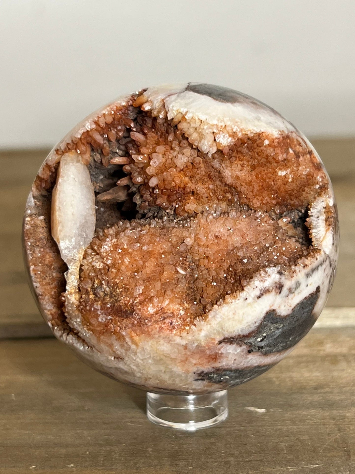 Druzy Zebra Stone Sphere