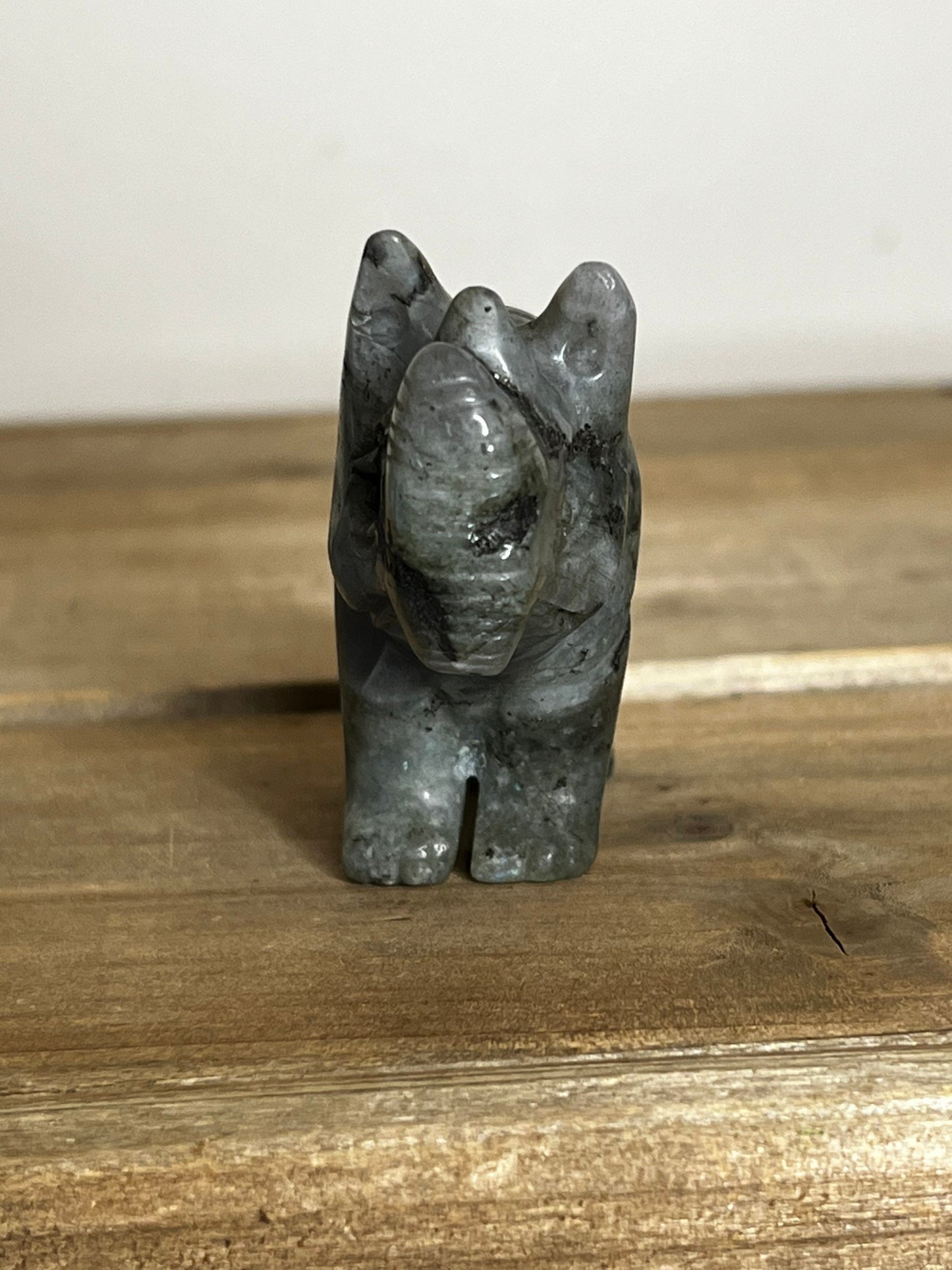 Labradorite Rhino Carving | Crystal Rhinoceros Carving