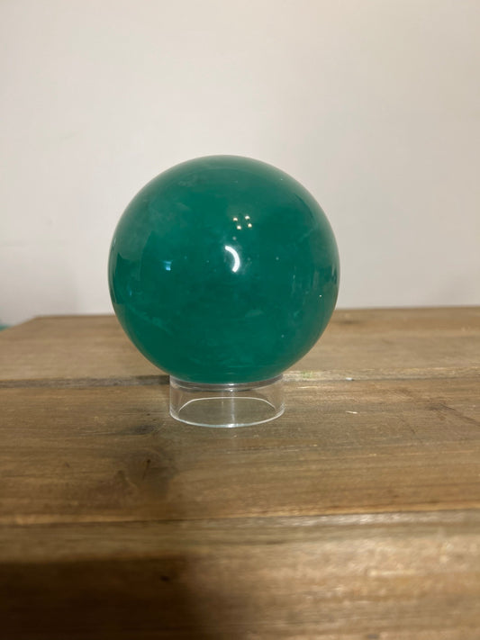 Green Fluorite Sphere | Dark Mint Green Fluorite Sphere 85 mm