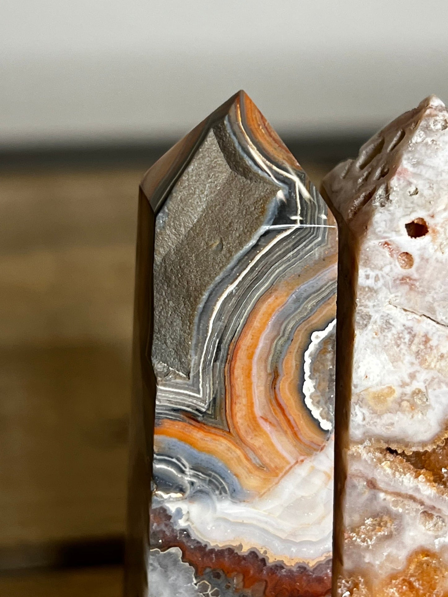 Pink Crazy Lace Agate Tower | Crystal Tower