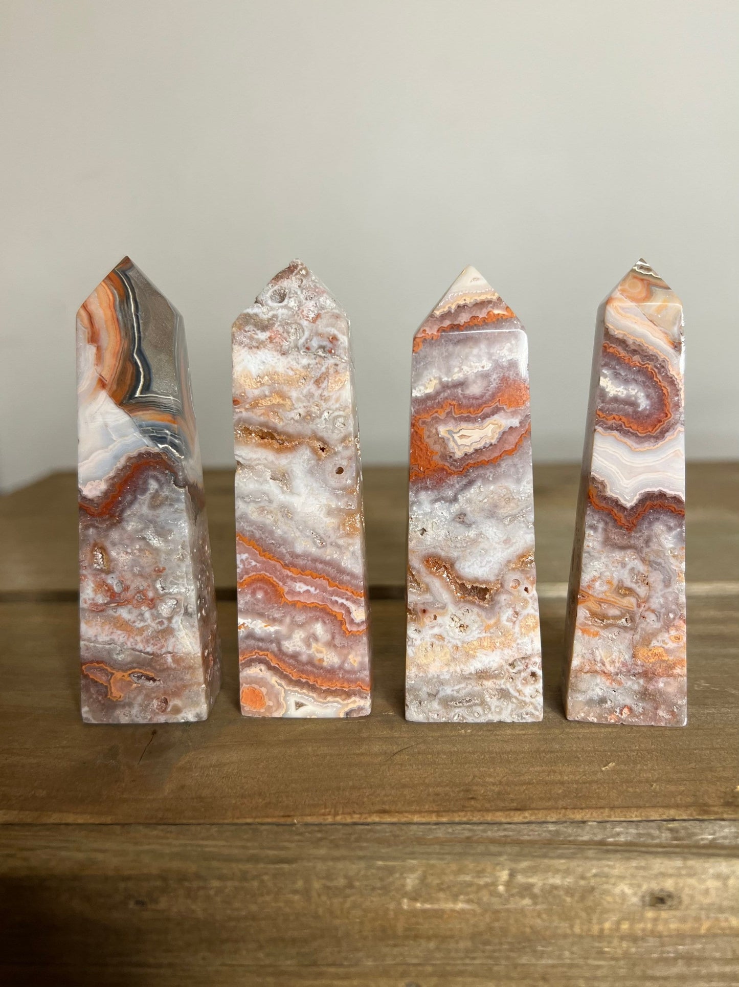 Pink Crazy Lace Agate Tower | Crystal Tower