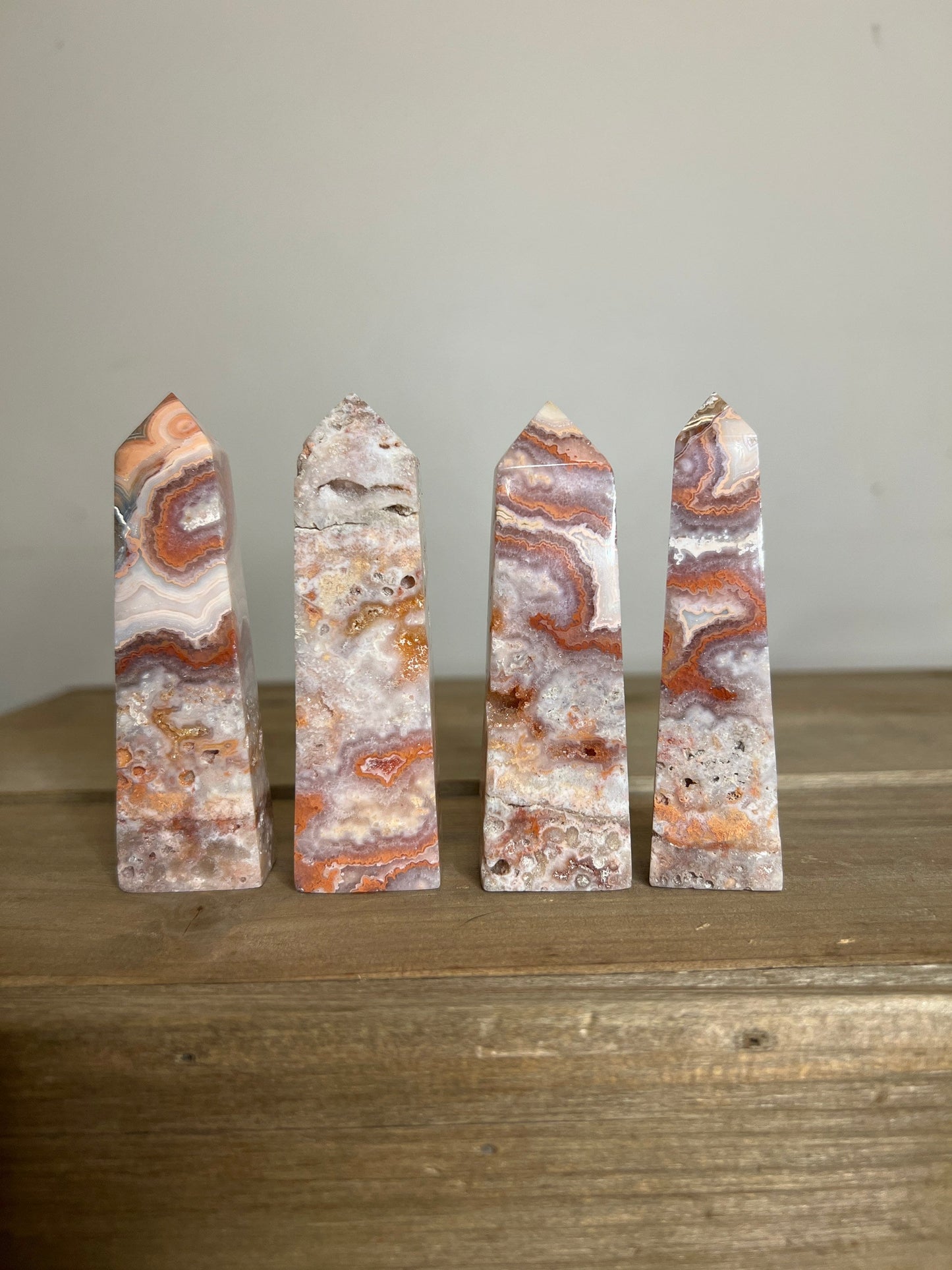 Pink Crazy Lace Agate Tower | Crystal Tower