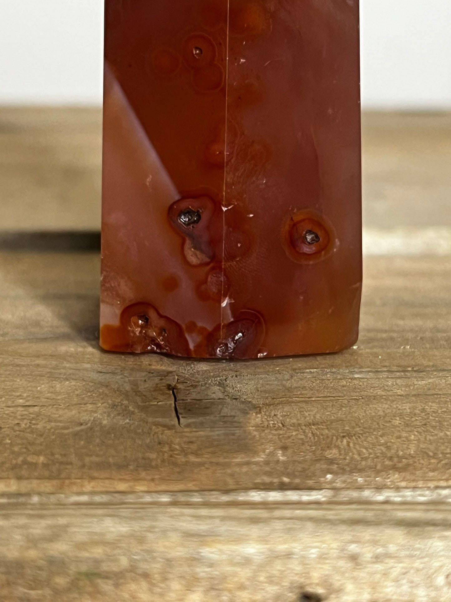 Carnelian Tower | Red Banded Carnelian Agate Tower 4.43” Tall