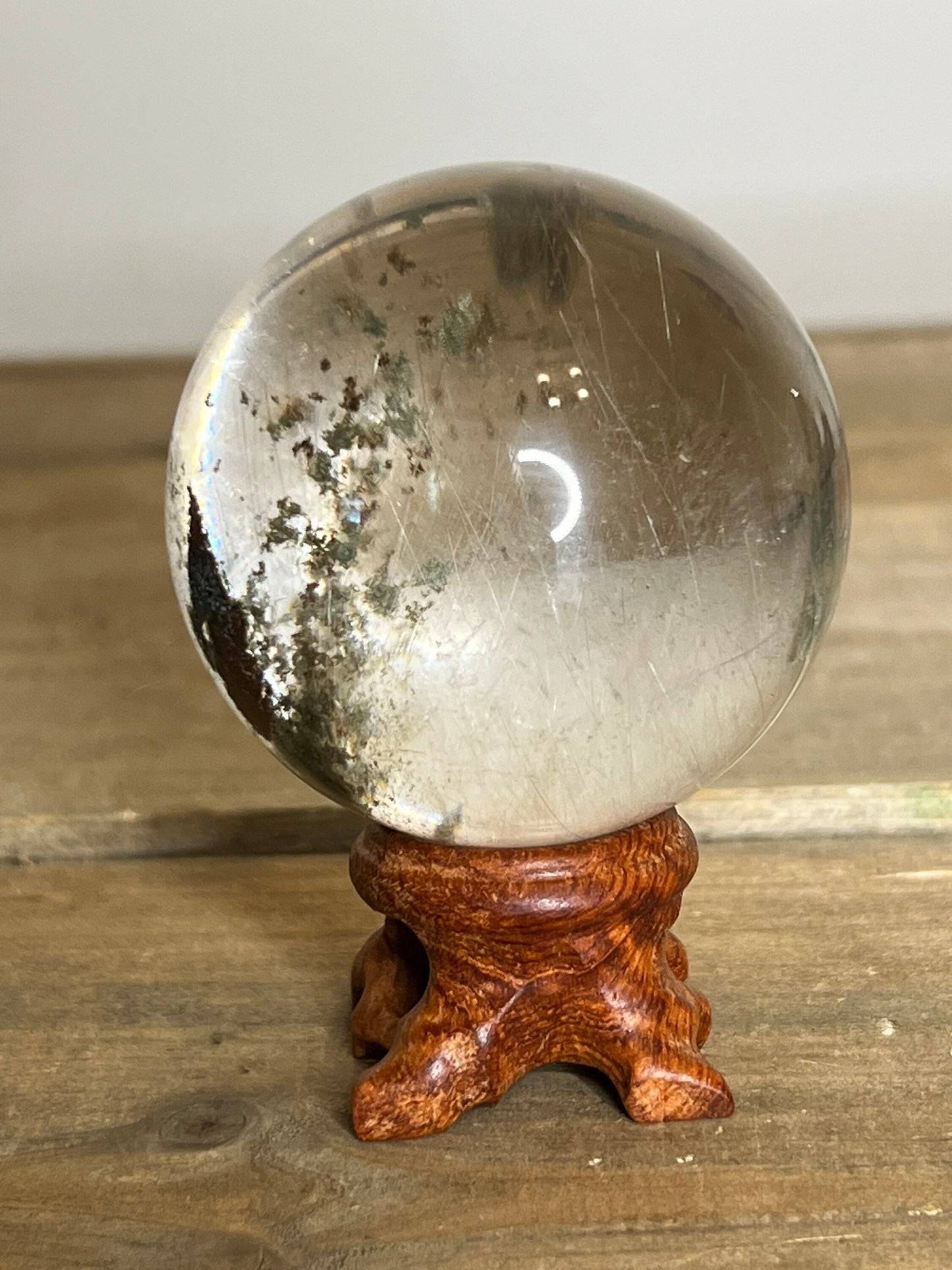 Rutile Garden Quartz Sphere | Money String Rutile Crystal Sphere