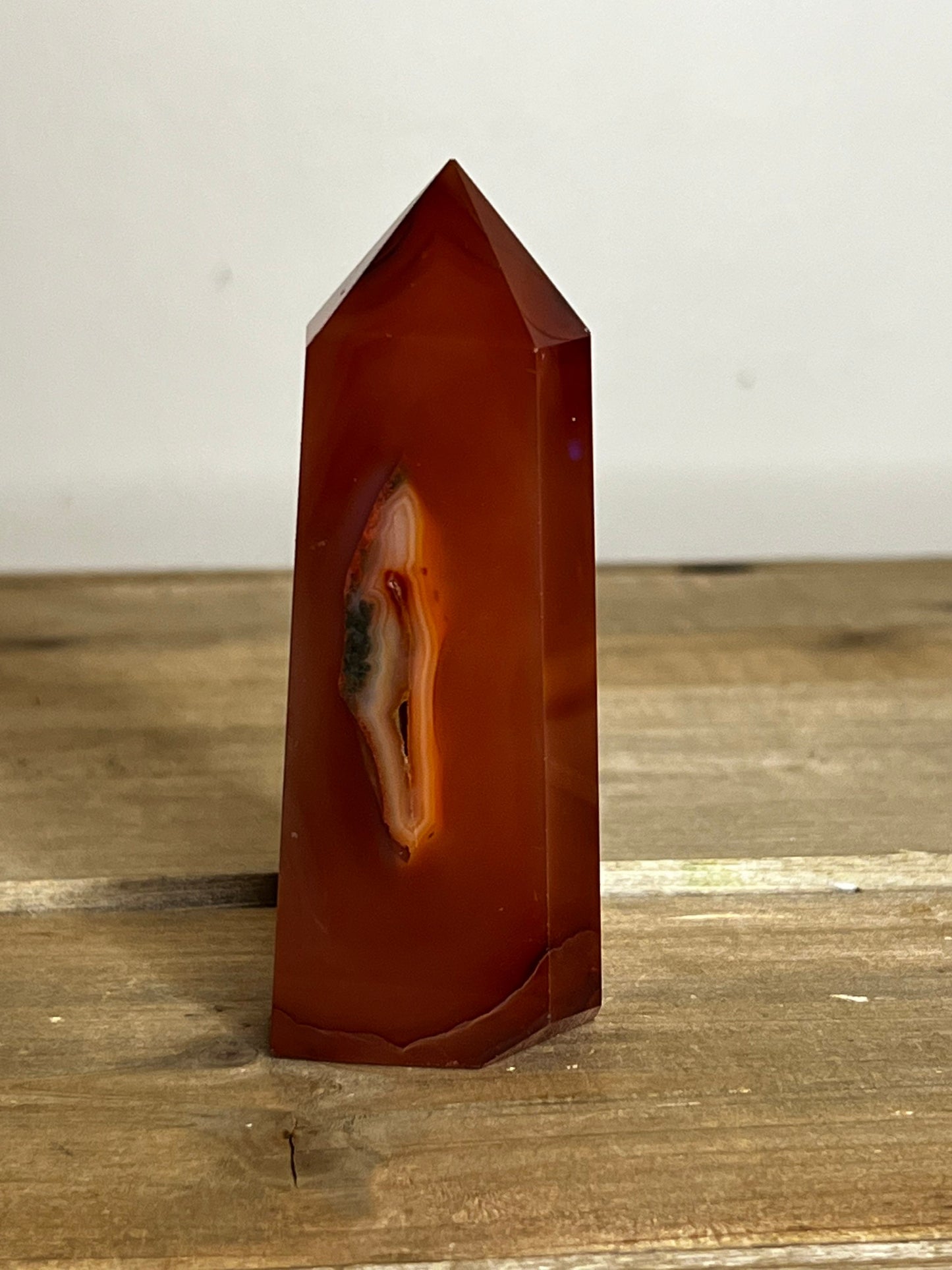 Imperfect Carnelian Tower | Red Banded Carnelian Agate Tower 4” Tall