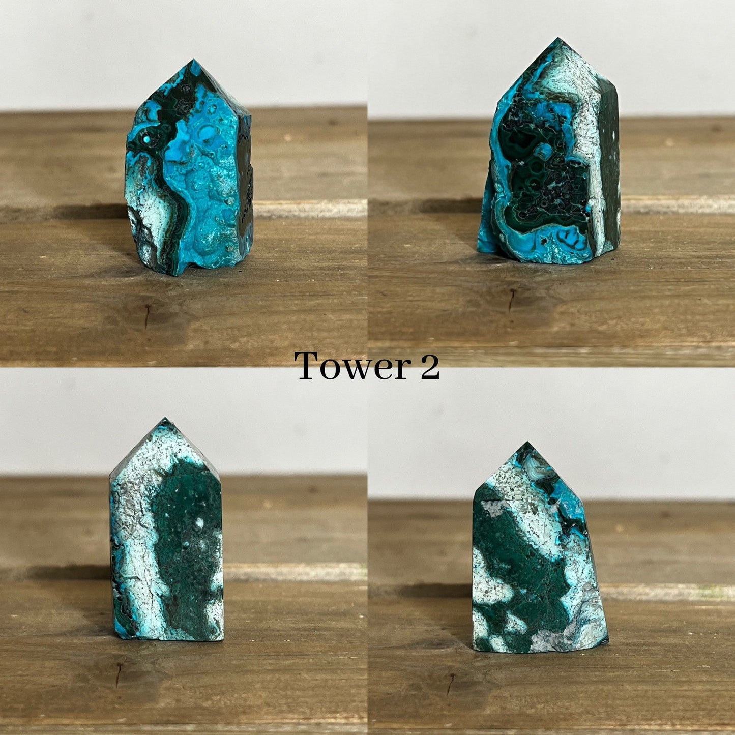 Malachite and Chrysocolla Mini Tower | Malacolla Tower