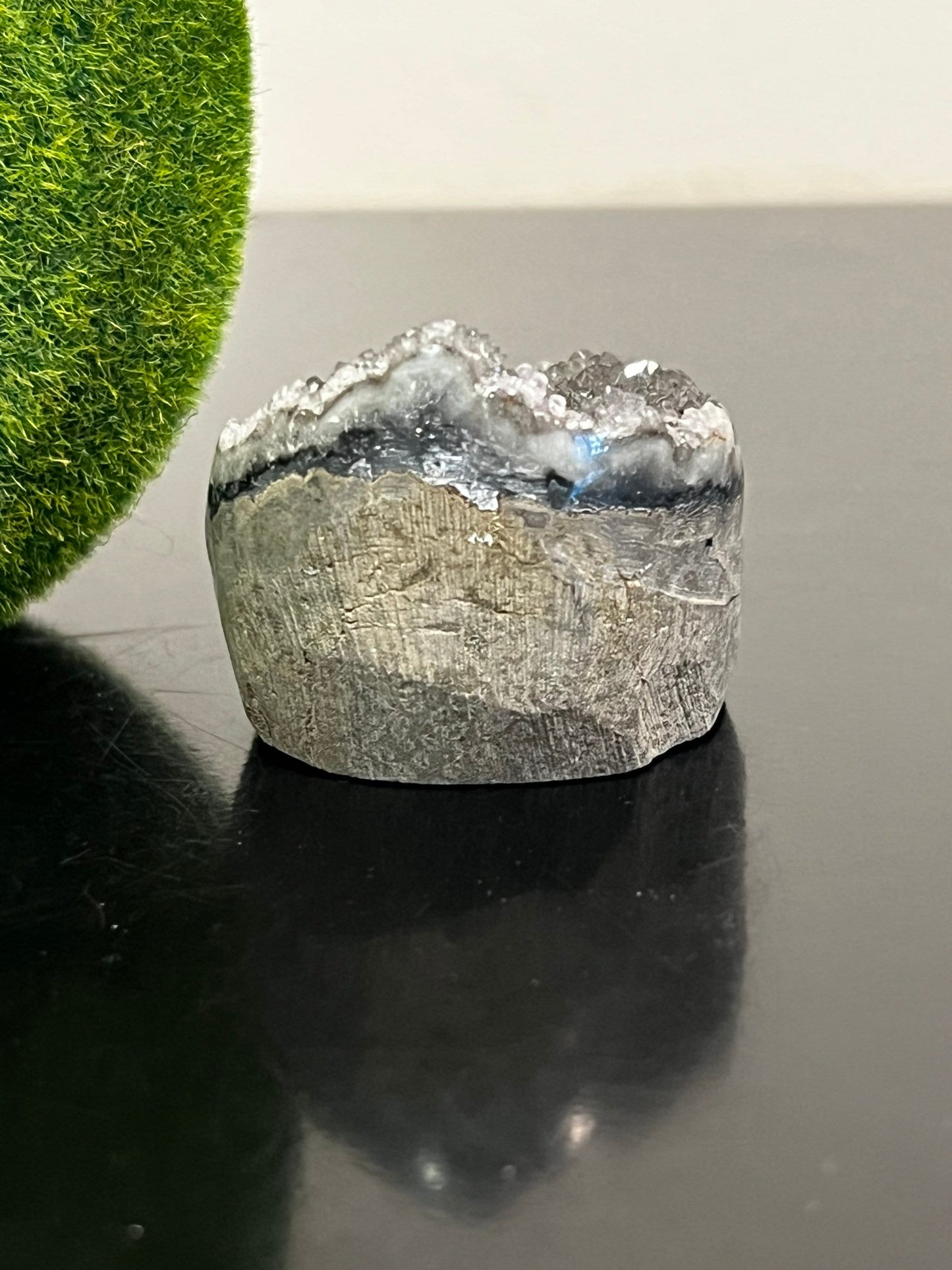 Black/Gray Amethyst Cluster Geode