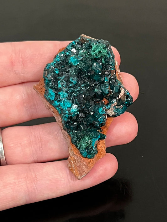 Dioptase Cluster with Malachite