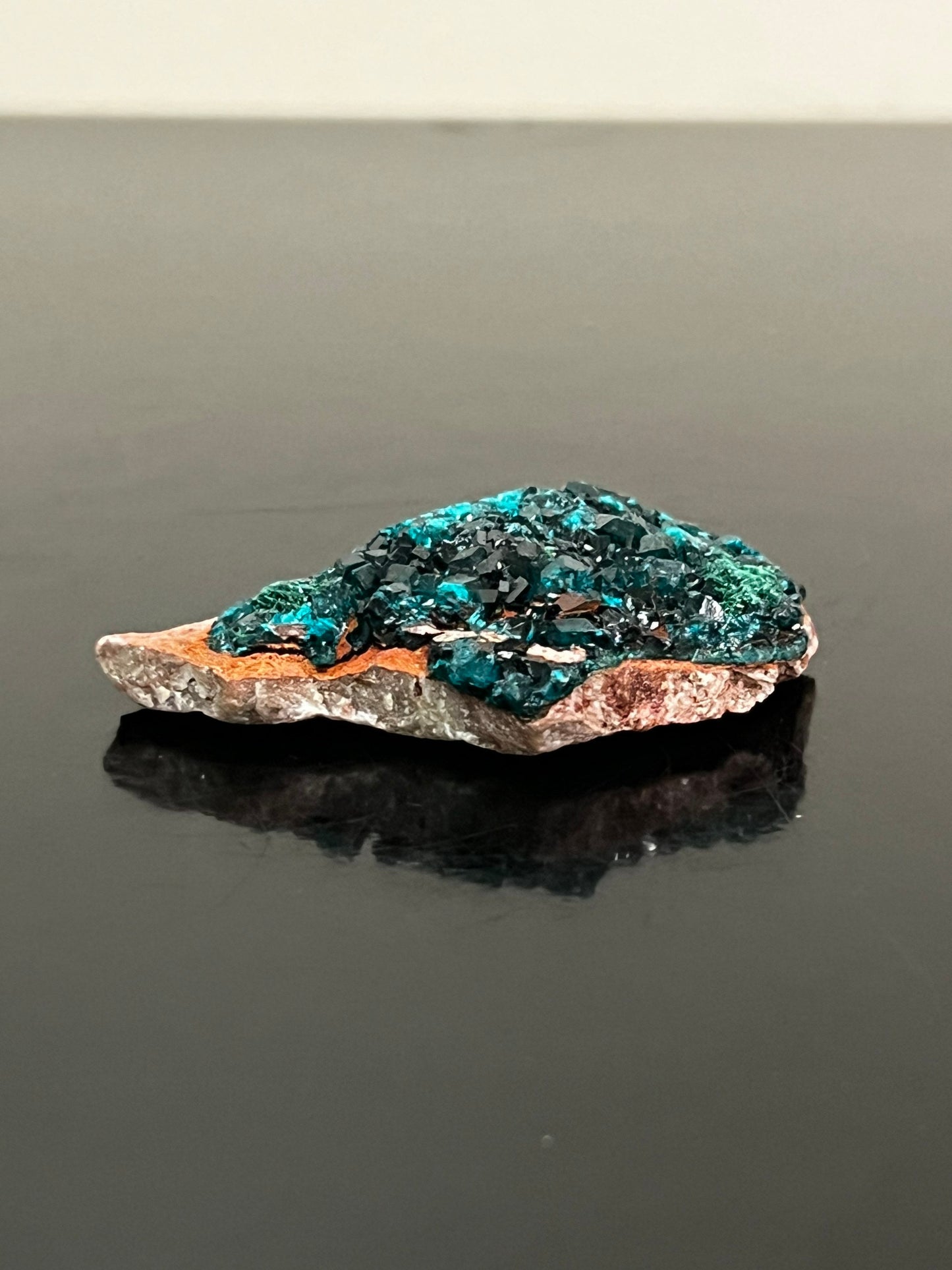 Dioptase Cluster with Malachite