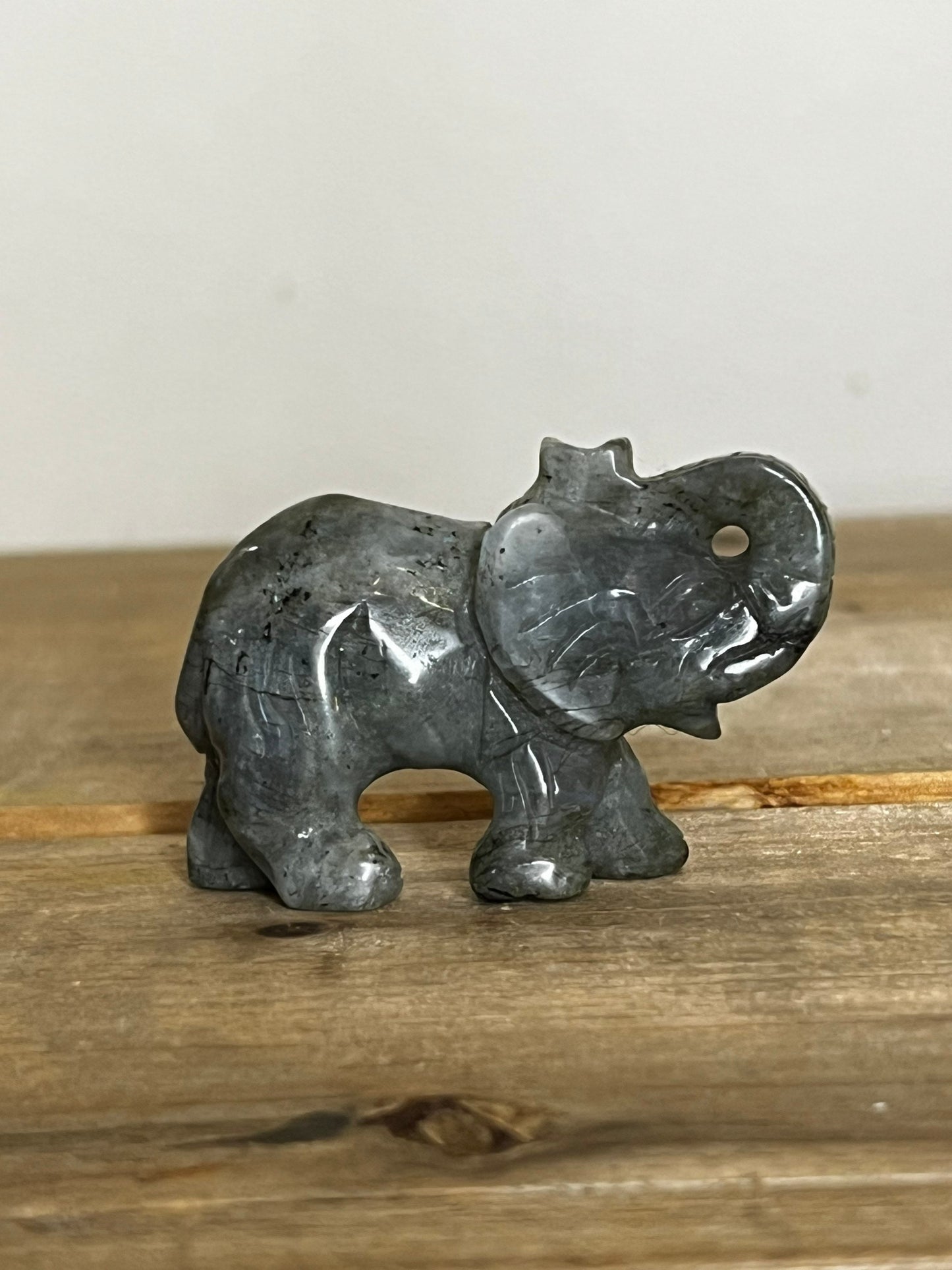 Labradorite Elephant Carving | Crystal Elephant Carving