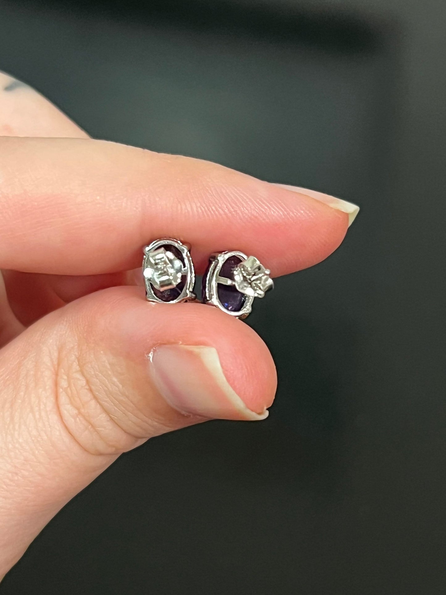 Amethyst Earrings | Sterling Silver Earrings | Crystal Earrings