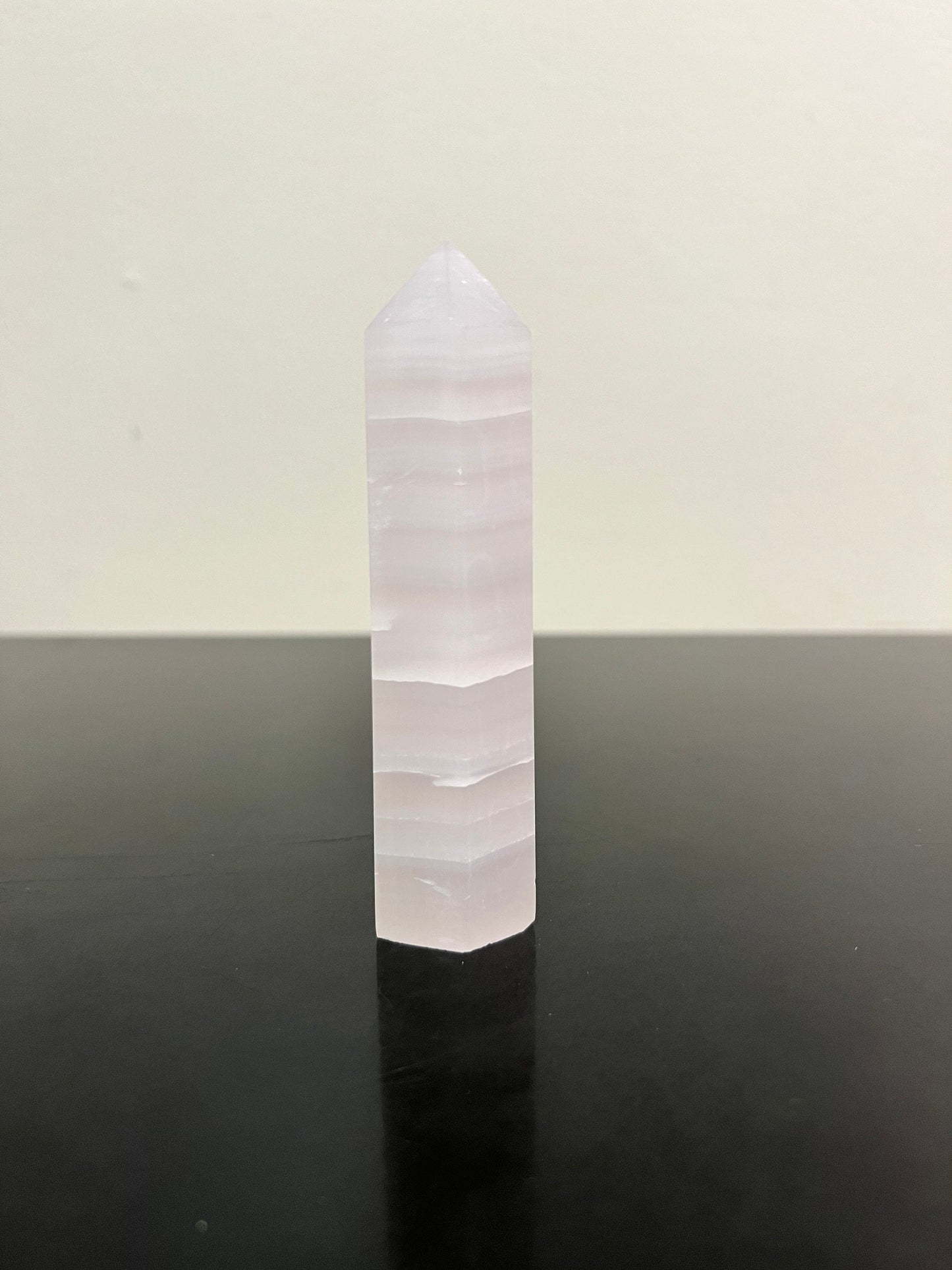 Pink Calcite Tower | Pink Banded Calcite Crystal Point