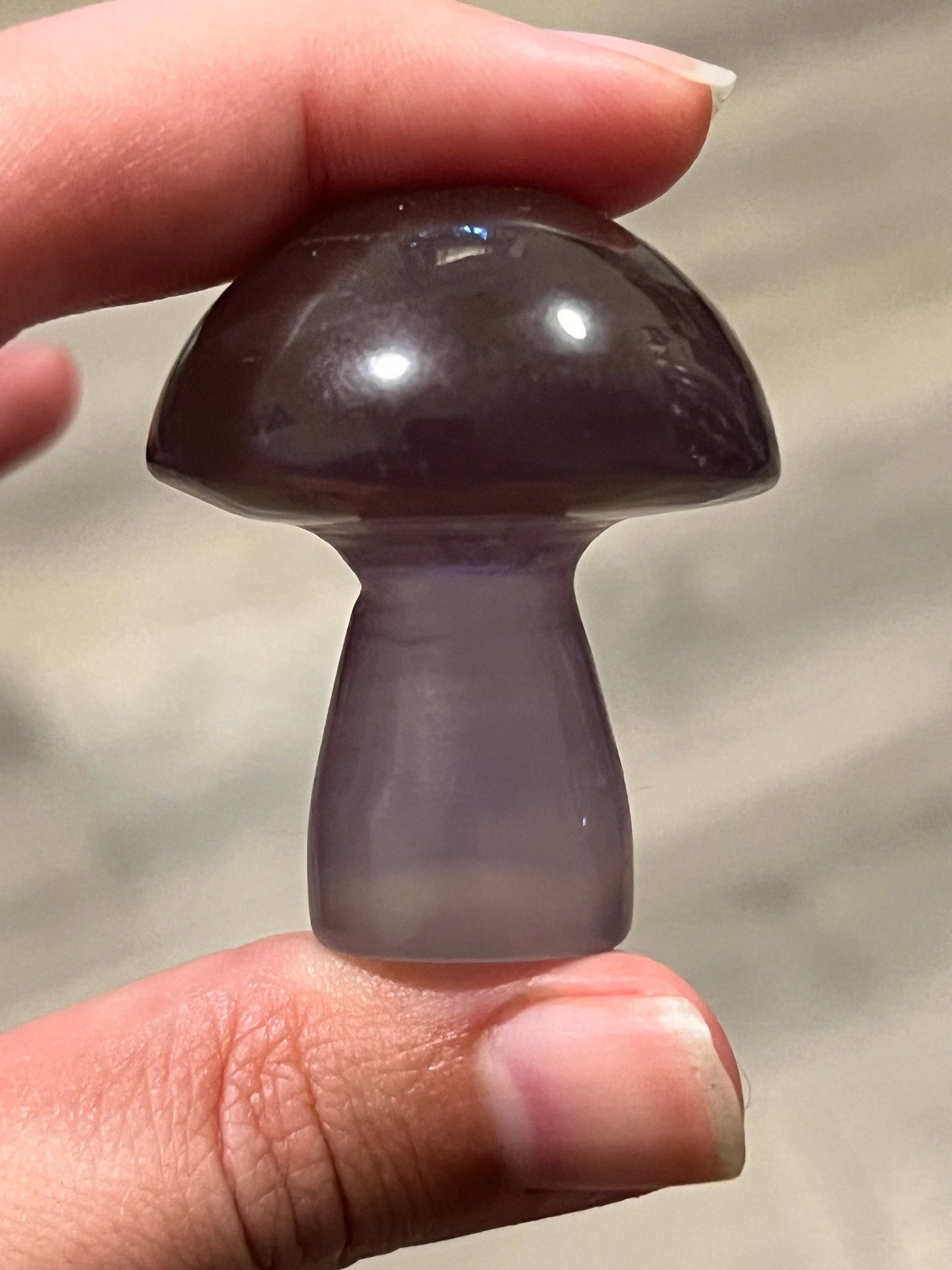 Purple Fluorite Mushroom Crystal Carving | Mushie Crystal Carving
