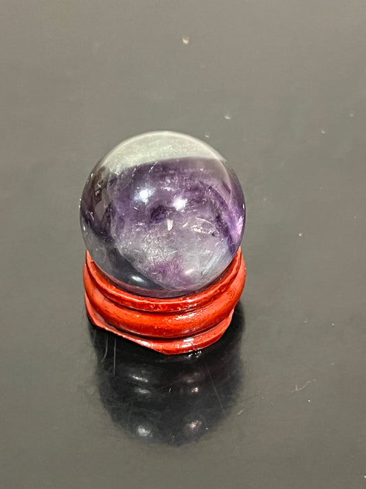 Purple and Green Fluorite Sphere | Small Fluorite Sphere 28 mm