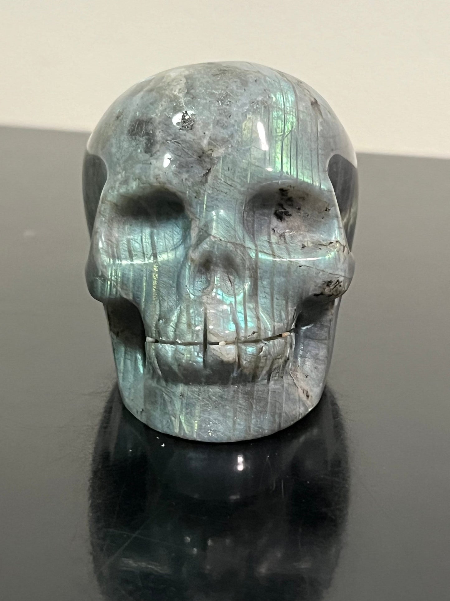 Labradorite Skull | Natural Stone Skull