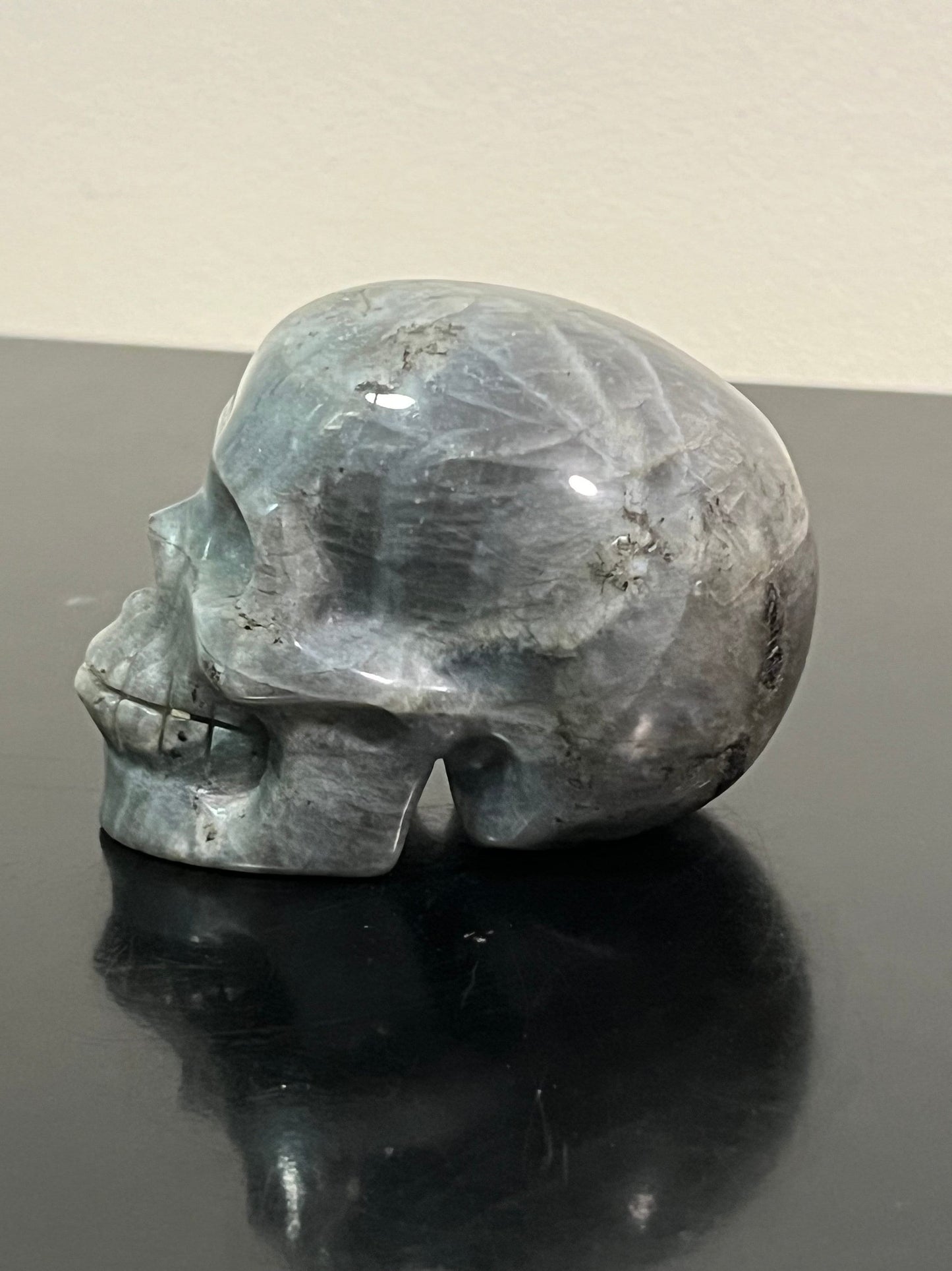 Labradorite Skull | Natural Stone Skull