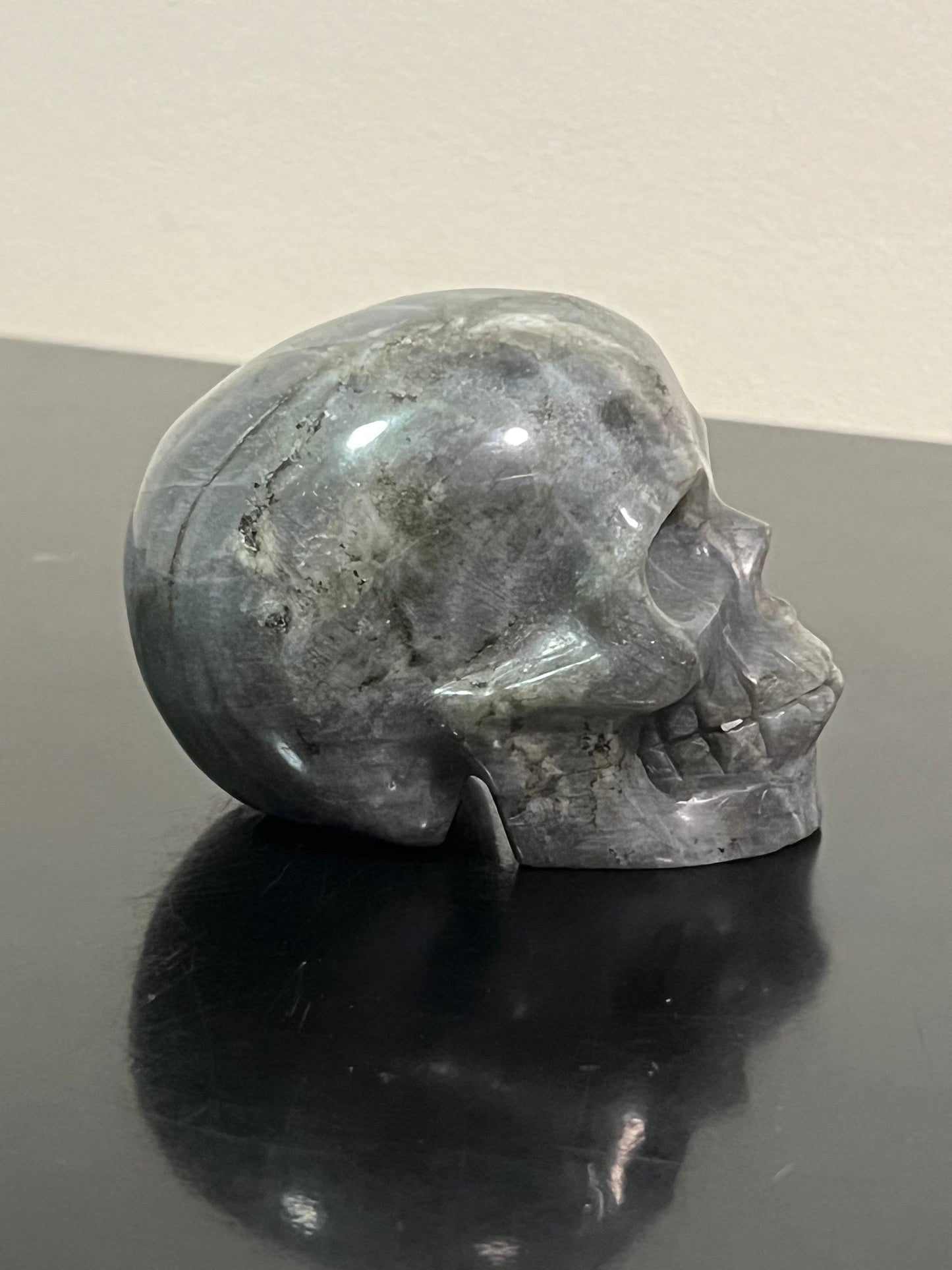 Labradorite Skull | Natural Stone Skull