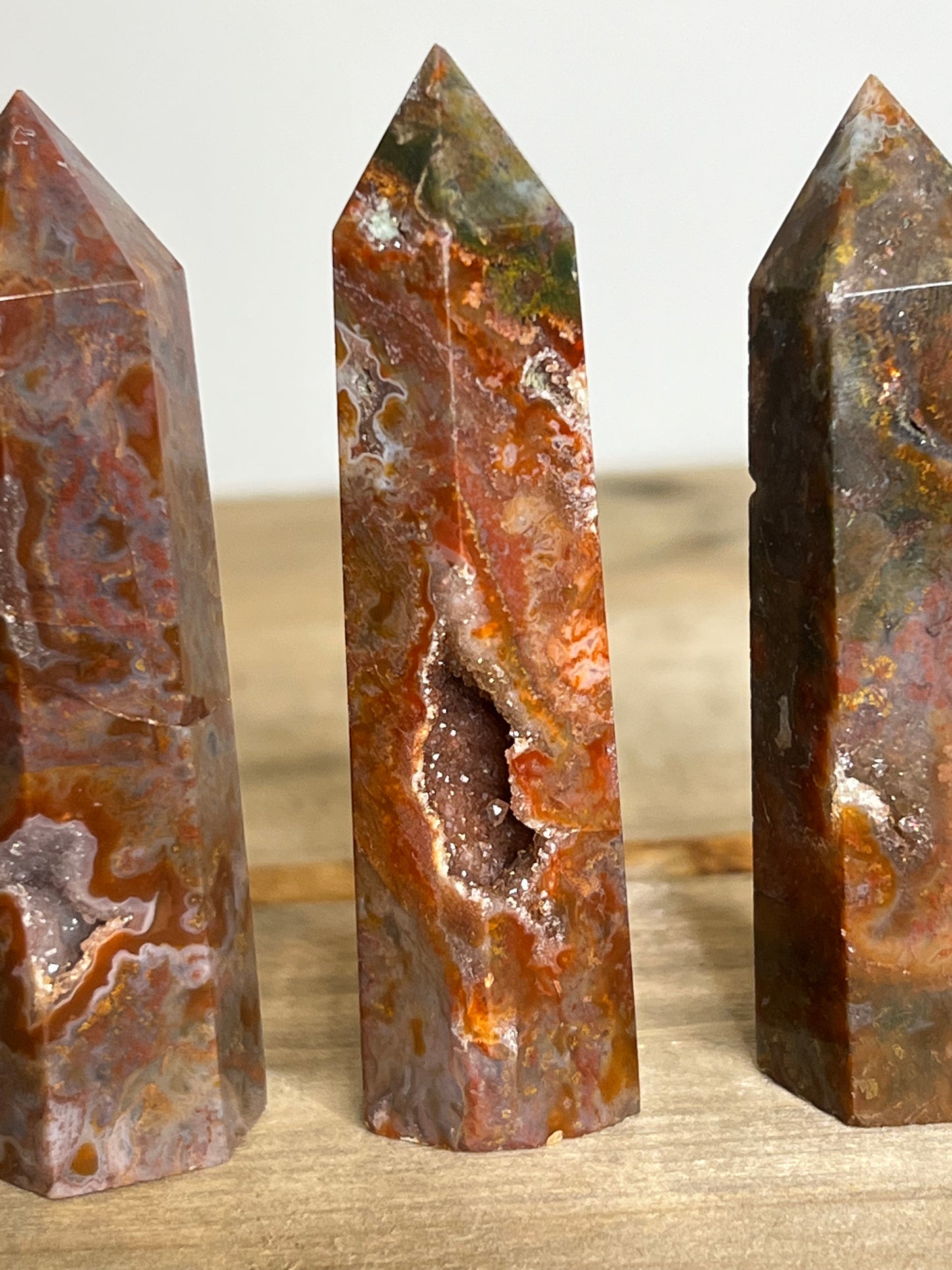 Red Moss Agate Tower | Moss Agate | Crystal Tower | Druzy Tower
